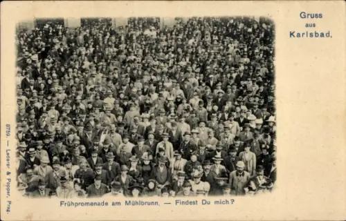 Ak Karlovy Vary Karlsbad Stadt, Frühpromenade am Mühlbrunn