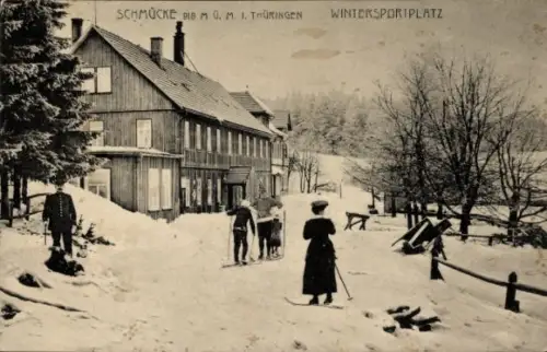 Ak Gehlberg Suhl in Thüringen, Schmücke, Wintersportplatz