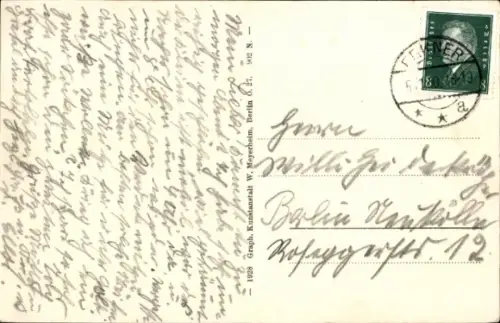 Ak Grünheide in der Mark, Löcknitzpartie, Boot