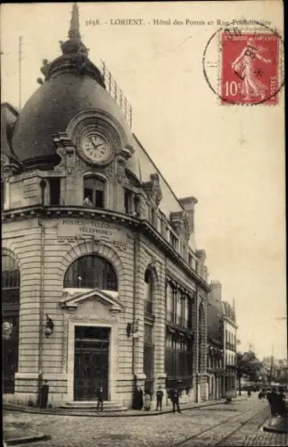 Ak Lorient Morbihan, Hôtel des Postes, Architektur, Postgebäude,  Ansicht