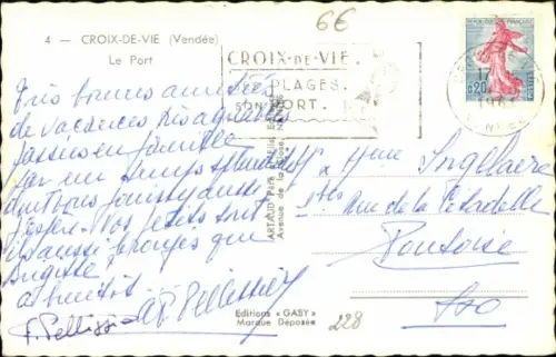Ak Croix de Vie Vendée, Hafen