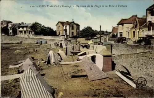 Ak Saint Gilles Croix de Vie Vendée, Strand