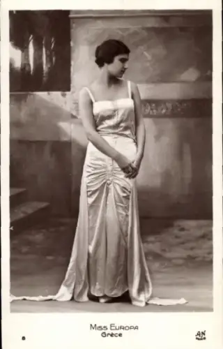 Ak Miss Europa, Griechenland, Porträt