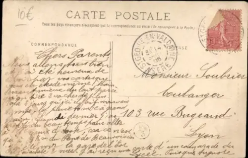 CPA Saint Géoire en Valdaine Isère, vue du rue