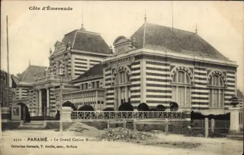 Ak Paramé Saint Malo Ille et Vilaine, Côte d'Emeraude, Grand Casino Municipal, Gebäude im klassiz