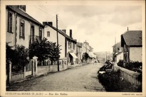 Ak Saint Éloy les Mines Puy de Dôme, Rue des Halles