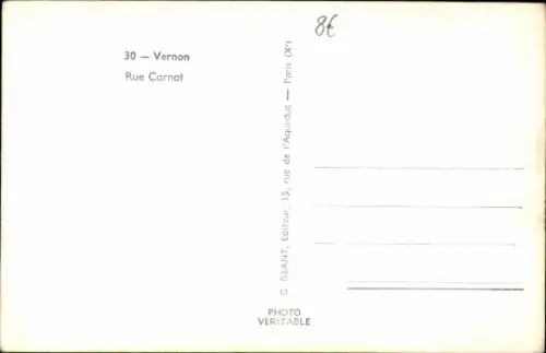 Ak Vernon Eure, Rue Carnot