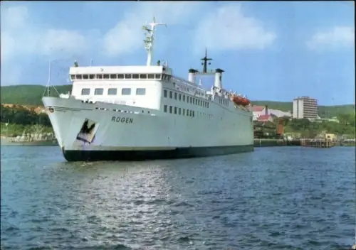 Ak Fährschiff MS Rügen vor Sassnitz