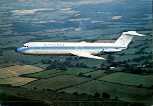 Ak Passagierflugzeug Bavaria Fluggesellschaft, BAC Super One-Eleven Holiday Jet