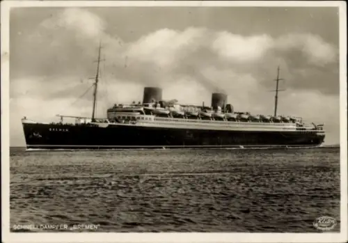 Ak Schnelldampfer Bremen, Turbinen-Großschiff, Norddeutscher Lloyd
