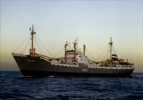 Ak HMS Old Lady auf dem Weg nach Hamburg, Stiftung Hamburg Maritim