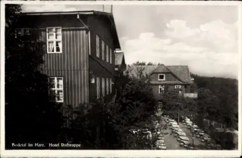 Ak Thale im Harz, Bodetal, Hotel Roßtrappe