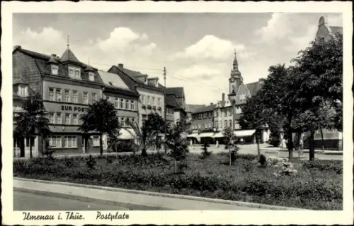 Ak Ilmenau in Thüringen, Vorderansicht von  Häuser, Bäume, Himmel