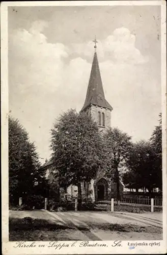 Ak Luppa Radibor in der Oberlausitz, evangelische Kirche