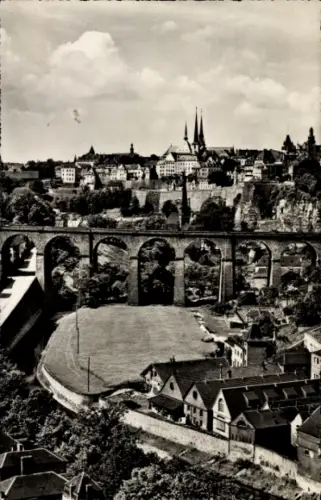 Ak Luxembourg Luxemburg, Fort Thüngen, Trois Gland, Drei Eicheln, Dräi Eechelen, Viadukt, Stadtan