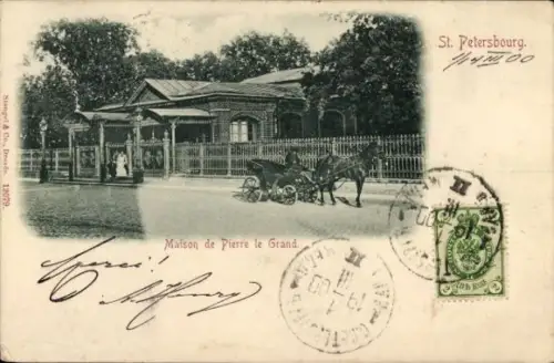 CPA Saint-Pétersbourg Russie, Maison de Pierre le Grand