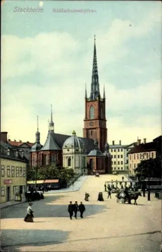 Ak Stockholm Schweden, Riddarholmskyrkan,  Stadtansicht,  Gebäude