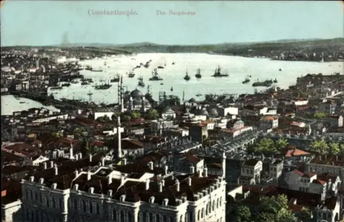 Ak Konstantinopel Istanbul Türkei, Vue generale du Bosphore