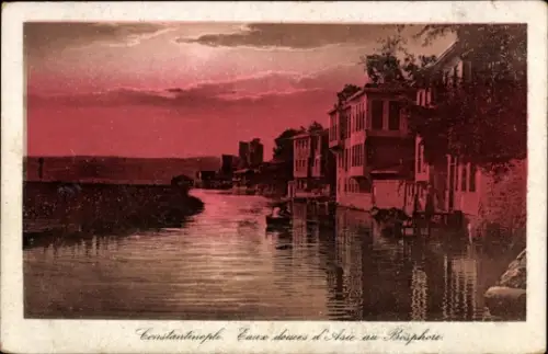 CPA Constantinople Istanbul Turquie, Eaux douces d'Asie au Bosphore