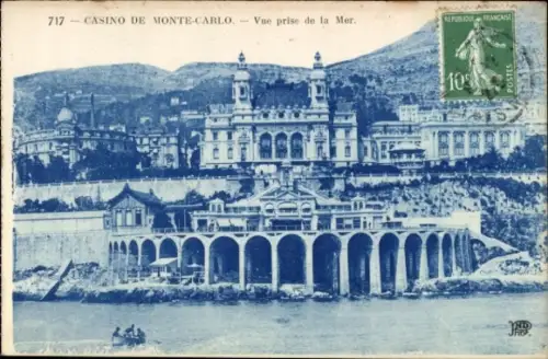 Ak Monte Carlo Monaco, Casino, Vue prise de la Mer