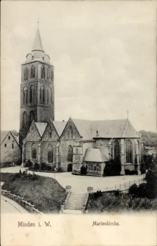 Ak Minden in Westfalen, Marienkirche,   Architektur