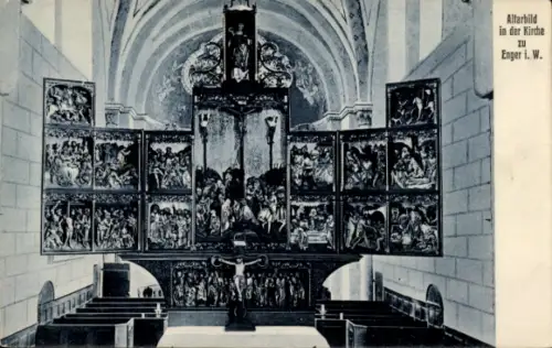 Ak Enger in Westfalen, Altarbild, Kirche,  religiöse Darstellung