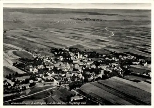 Ak Dillingen an der Donau, Donaualtheim, Fliegeraufnahme