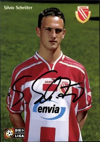 Autogrammkarte Fußballer Silvio Schröter, FC Energie Cottbus, Autogramm