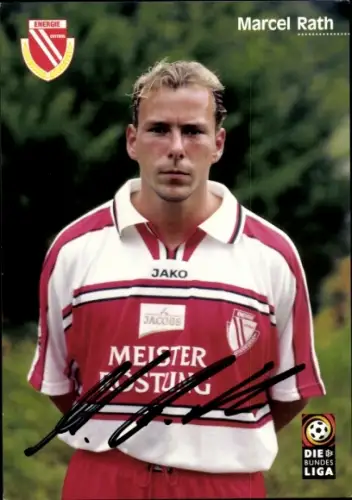 Autogrammkarte Fußballer Marcel Rath, FC Energie Cottbus, Autogramm