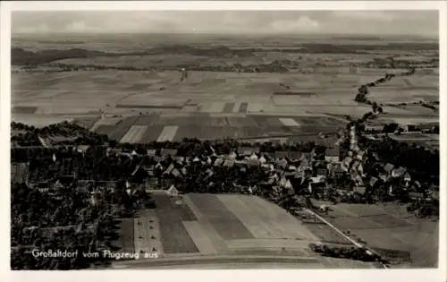 Ak Großaltdorf Vellberg in Württemberg, Luftaufnahme von  Ländliche Landschaft, Viele Felder
