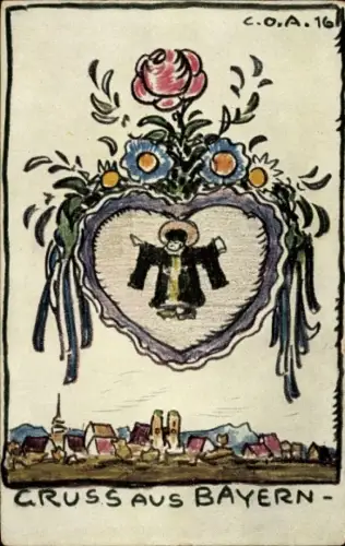 Künstler Ak Arends, Gruß aus Bayern, Vaterlandsdank, Kriegshilfe, I WK