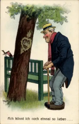 Künstler Ak Thiele, Arthur, Ach könnt ich noch einmal so lieben...