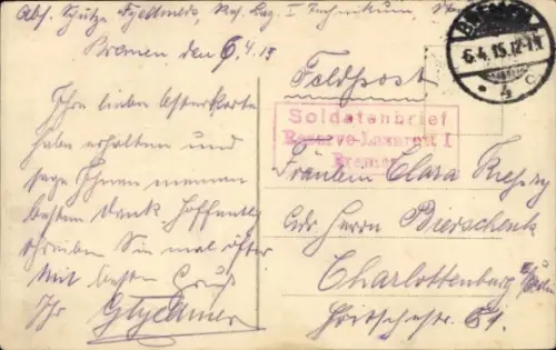 Ak Fliehende Kosaken, Schlachtfeld