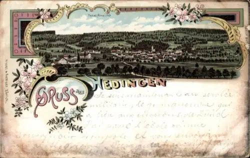 Litho Hedingen Kanton Zürich, Gesamtansicht