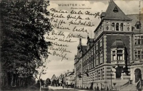Ak Münster in Westfalen, Fürstenbergstraße