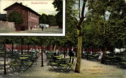 Ak Dölau Halle an der Saale, Heideschlößchen, Terrasse
