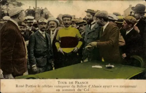CPA Tour de France, Rene Pottier le celebre vainqueur du Ballon d'Alsace