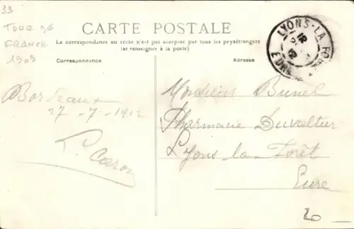 CPA Pont de la Maye, Petit Trianon, Arrivee du Tour de France 1909