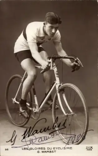 CPA Les Gloires du Cyclisme, G. Wambst, Autogramm