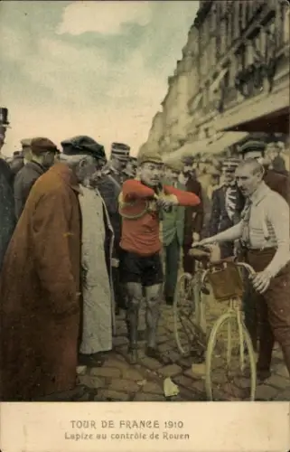 CPA Tour de France, Lapize au Controle de Rouen