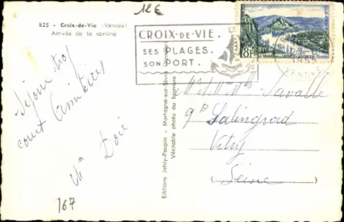 Ak Croix de Vie Vendée, Arrivee de la sardine