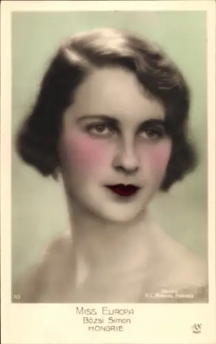 CPA Miss Europa, Bozsi Simon, Hongrie