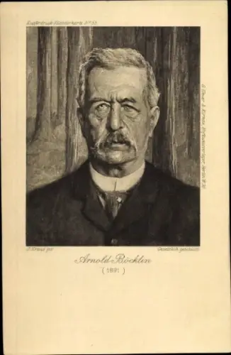 Künstler Ak Kraut, J., Zeichner und Maler Arnold Böcklin