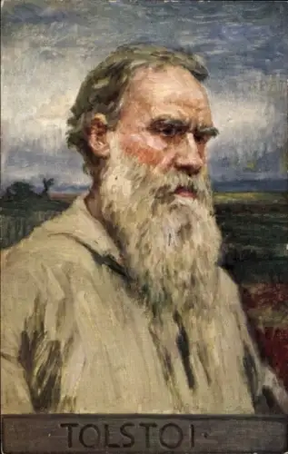 Ak Schriftsteller Lew Nikolajewitsch Tolstoi, Porträt