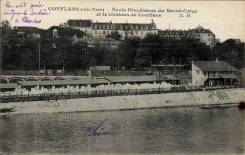 CPA Conflans Yvelines, Ecole Sacré-Cœur, Château de Conflans