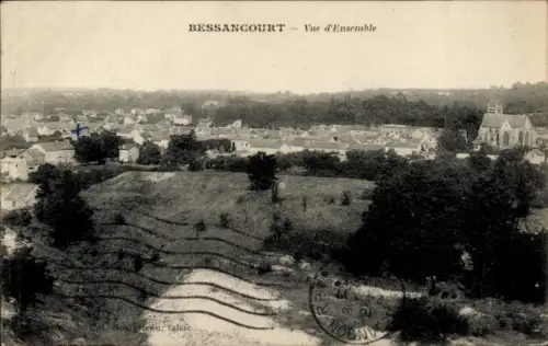 Ak Bessancourt Val d'Oise, Panoramablick auf  Häuser und Kirche sichtbar