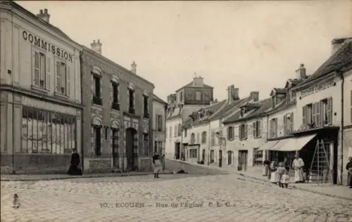 Ak Écouen Val-de-Oise, Rue de l'Église