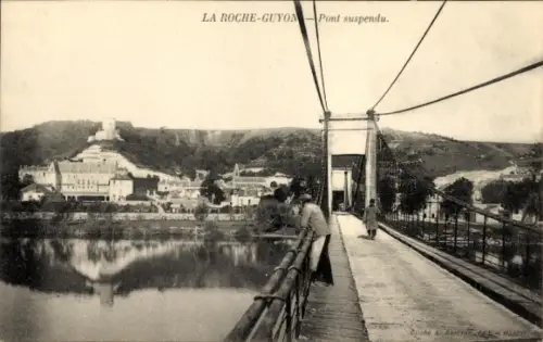 Ak La Roche-Guyon Val de Marne, Brücke