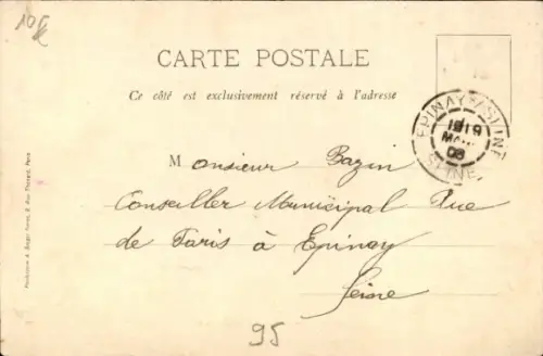 Ak Montlignon Val d’Oise, Hospiz Fondation Hayem, Gebäude, Mann in Uniform,  