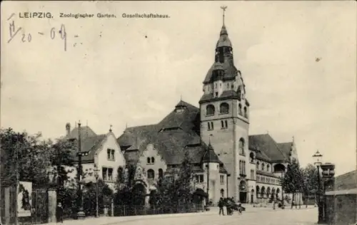 Ak Leipzig, Zoologischer Garten, Gesellschaftshaus